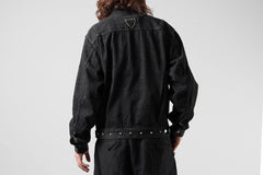 画像をギャラリービューアに読み込む, FULLCOUNT × HTC Type-2  Super Smooth Jean Jacket On Studs by Zip Stevenson (BLACK)