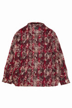 画像をギャラリービューアに読み込む, A.F ARTEFACT SNAPPED SHIRT / JACQUARD ABSTRACT PATTERN (RED)
