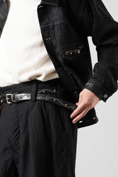 画像をギャラリービューアに読み込む, FULLCOUNT × HTC Flower Studs Belt by Zip Stevenson (BLACK)