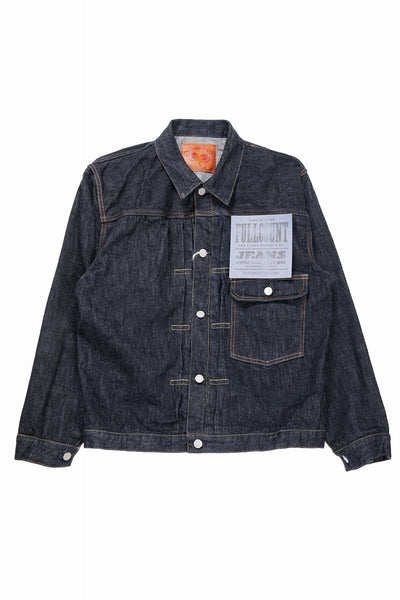 FULLCOUNT 2107XXW Type-1 Jean Jacket / 15.5oz Zimbabwe Selvedge Denim (INDIGO BLUE / ONE WASHED)