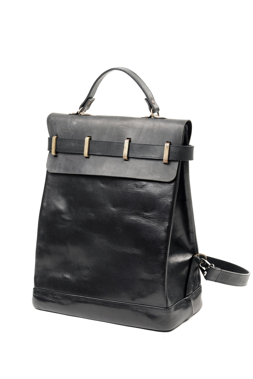 画像をギャラリービューアに読み込む, ierib exclusive GV Ruck Sack / Cordovan + Smooth Horse Leather (BLACK)