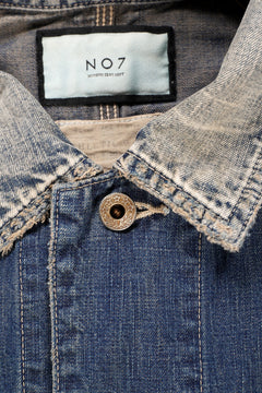 画像をギャラリービューアに読み込む, FULLCOUNT x N/07 exclusive COVER ALL JACKET / 10.5oz Zimbabwe Denim (INDIGO BLUE / EFFECTED)