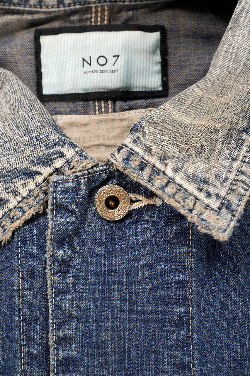 画像をギャラリービューアに読み込む, FULLCOUNT x N/07 exclusive COVER ALL JACKET / 10.5oz Zimbabwe Denim (INDIGO BLUE / EFFECTED)