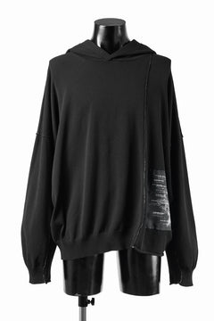 Load image into Gallery viewer, ISABEL BENENATO Viscose Knit Patch Hoodie (BLACK)