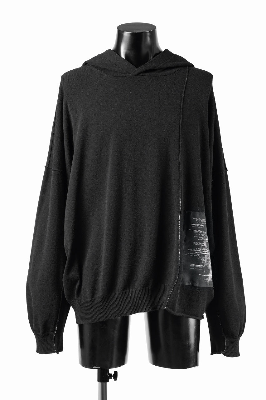 Load image into Gallery viewer, ISABEL BENENATO Viscose Knit Patch Hoodie (BLACK)