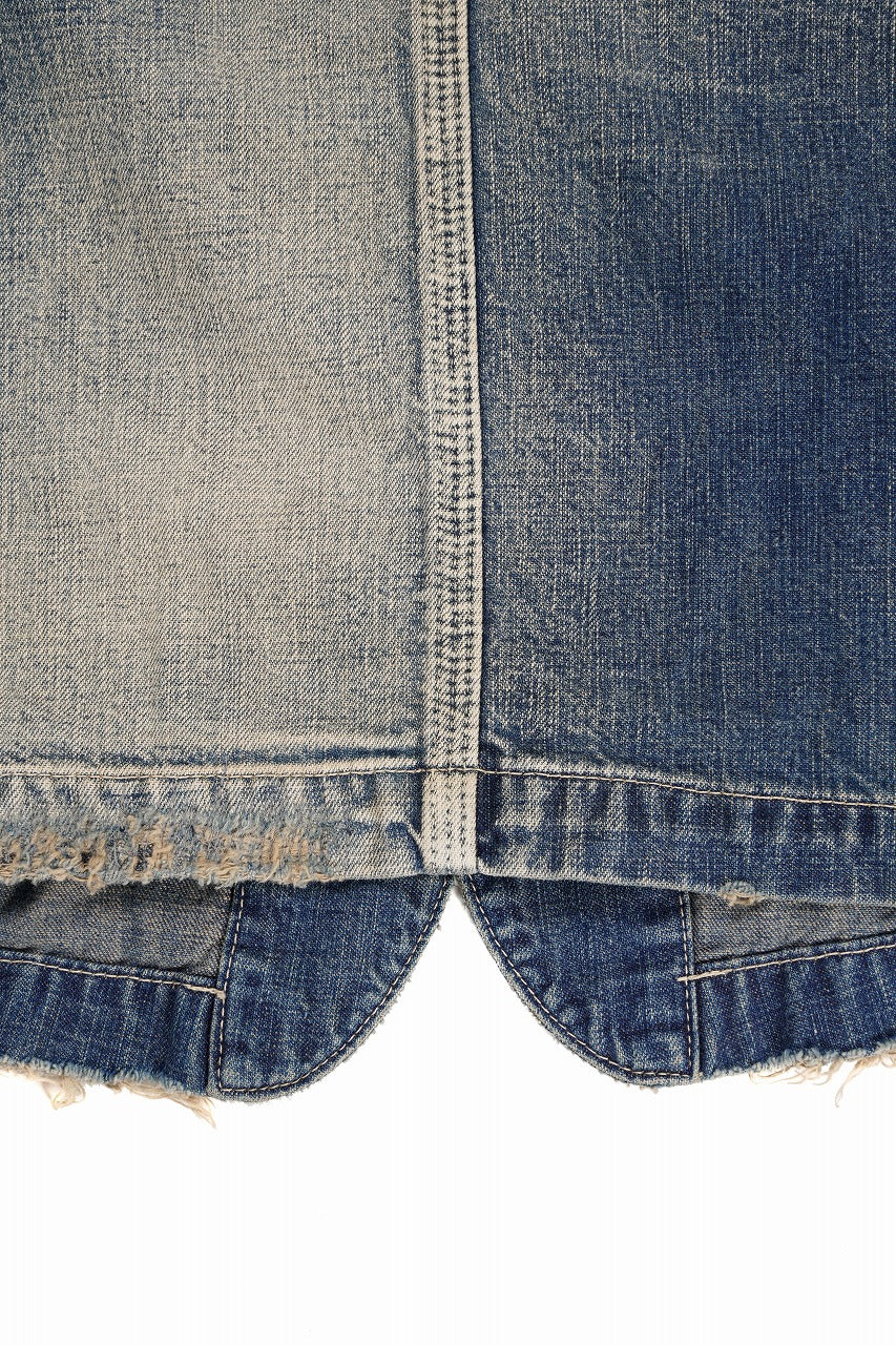 画像をギャラリービューアに読み込む, FULLCOUNT x N/07 exclusive COVER ALL JACKET / 10.5oz Zimbabwe Denim (INDIGO BLUE / EFFECTED)