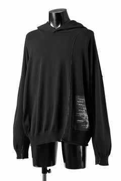 Load image into Gallery viewer, ISABEL BENENATO Viscose Knit Patch Hoodie (BLACK)