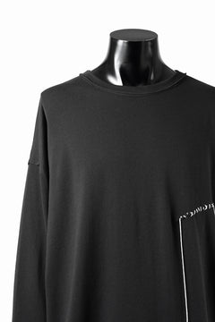 Load image into Gallery viewer, ISABEL BENENATO Cotton Jersey Long-Sleeved Stitched T-Shirt (BLACK)