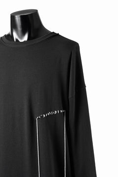 Load image into Gallery viewer, ISABEL BENENATO Cotton Jersey Long-Sleeved Stitched T-Shirt (BLACK)