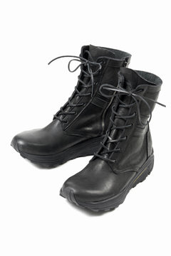 Load image into Gallery viewer, ISAMU KATAYAMA BACKLASH JAPAN SHOULDER GARMENT-DYED COMBAT SNEAKER BOOTS / Vibram® MEGAGRIP (BLACK)
