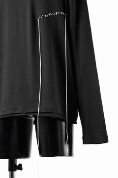 Load image into Gallery viewer, ISABEL BENENATO Cotton Jersey Long-Sleeved Stitched T-Shirt (BLACK)