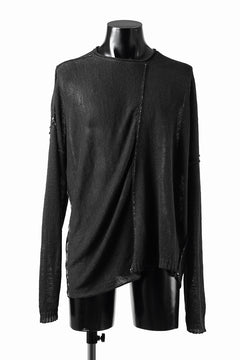 Load image into Gallery viewer, ISABEL BENENATO Linen Crew-Neck Sweater (BLACK)