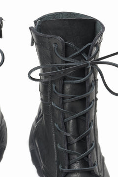 Load image into Gallery viewer, ISAMU KATAYAMA BACKLASH JAPAN SHOULDER GARMENT-DYED COMBAT SNEAKER BOOTS / Vibram® MEGAGRIP (BLACK)