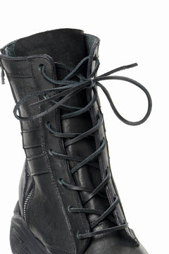 Load image into Gallery viewer, ISAMU KATAYAMA BACKLASH JAPAN SHOULDER GARMENT-DYED COMBAT SNEAKER BOOTS / Vibram® MEGAGRIP (BLACK)