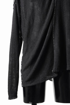 Load image into Gallery viewer, ISABEL BENENATO Linen Crew-Neck Sweater (BLACK)