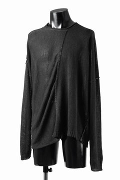 Load image into Gallery viewer, ISABEL BENENATO Linen Crew-Neck Sweater (BLACK)