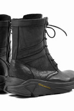 Load image into Gallery viewer, ISAMU KATAYAMA BACKLASH JAPAN SHOULDER GARMENT-DYED COMBAT SNEAKER BOOTS / Vibram® MEGAGRIP (BLACK)