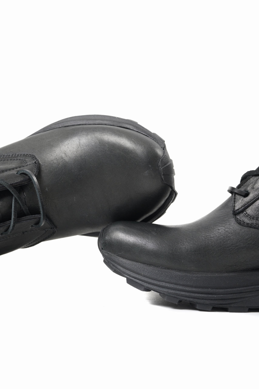 Load image into Gallery viewer, ISAMU KATAYAMA BACKLASH JAPAN SHOULDER GARMENT-DYED COMBAT SNEAKER BOOTS / Vibram® MEGAGRIP (BLACK)