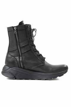 Load image into Gallery viewer, ISAMU KATAYAMA BACKLASH JAPAN SHOULDER GARMENT-DYED COMBAT SNEAKER BOOTS / Vibram® MEGAGRIP (BLACK)