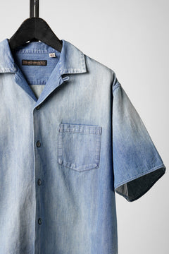 Load image into Gallery viewer, FULLCOUNT 4100HW-2 Denim Open Collar S/S Shirt (Indigo Blue)