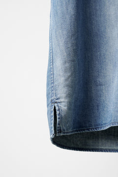 Load image into Gallery viewer, FULLCOUNT 4100HW-2 Denim Open Collar S/S Shirt (Indigo Blue)