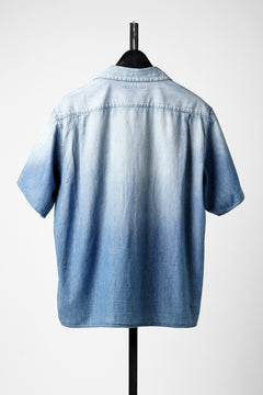 Load image into Gallery viewer, FULLCOUNT 4100HW-2 Denim Open Collar S/S Shirt (Indigo Blue)