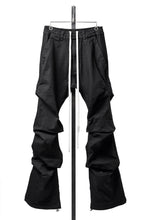 画像をギャラリービューアに読み込む, A.F ARTEFACT TUCK SLIM BAGGY PANTS / HI-STRETCH DENIM (BLACK)