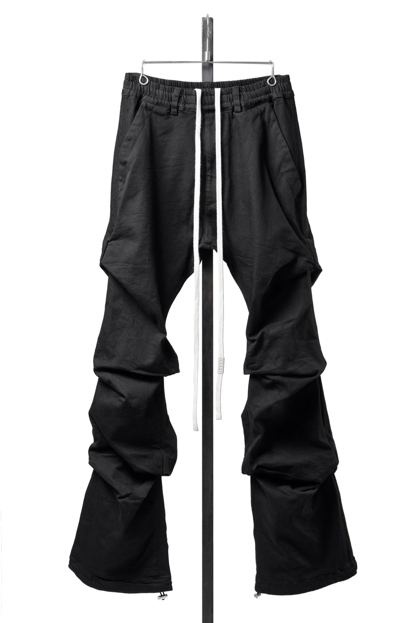 画像をギャラリービューアに読み込む, A.F ARTEFACT TUCK SLIM BAGGY PANTS / HI-STRETCH DENIM (BLACK)