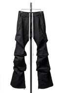 A.F ARTEFACT TUCK SLIM BAGGY PANTS / HI-STRETCH DENIM (BLACK)