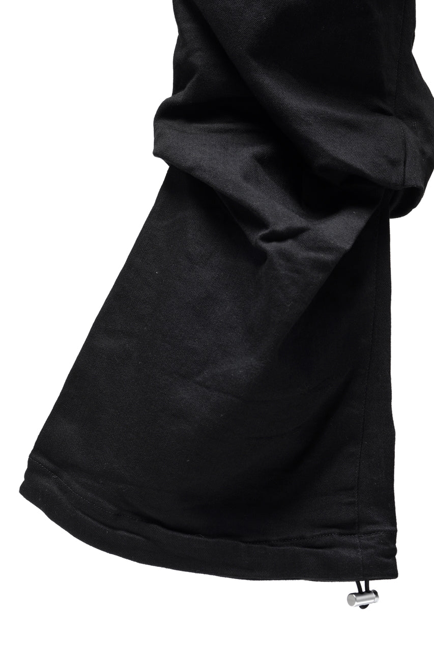 画像をギャラリービューアに読み込む, A.F ARTEFACT TUCK SLIM BAGGY PANTS / HI-STRETCH DENIM (BLACK)