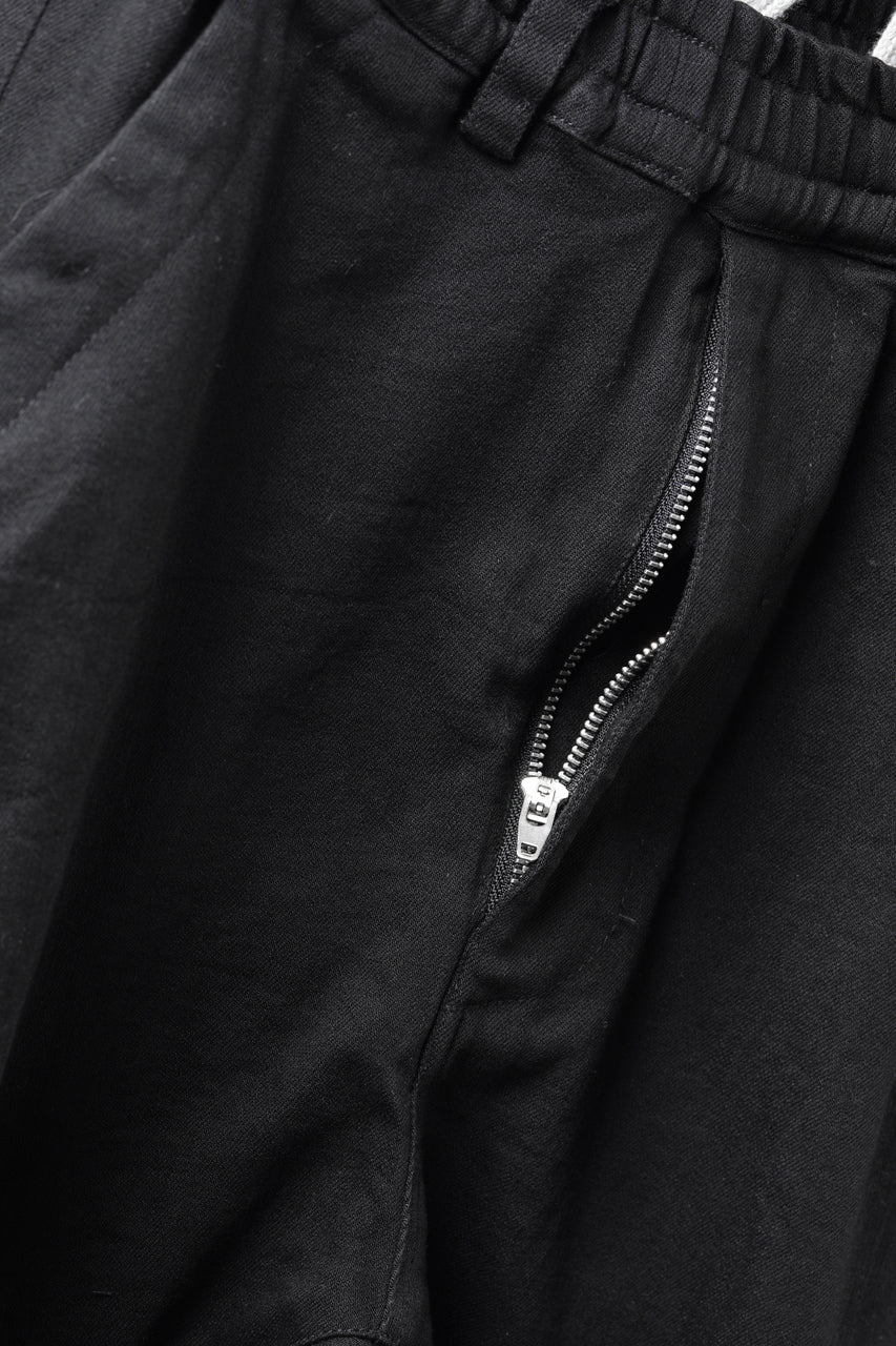 画像をギャラリービューアに読み込む, A.F ARTEFACT TUCK SLIM BAGGY PANTS / HI-STRETCH DENIM (BLACK)