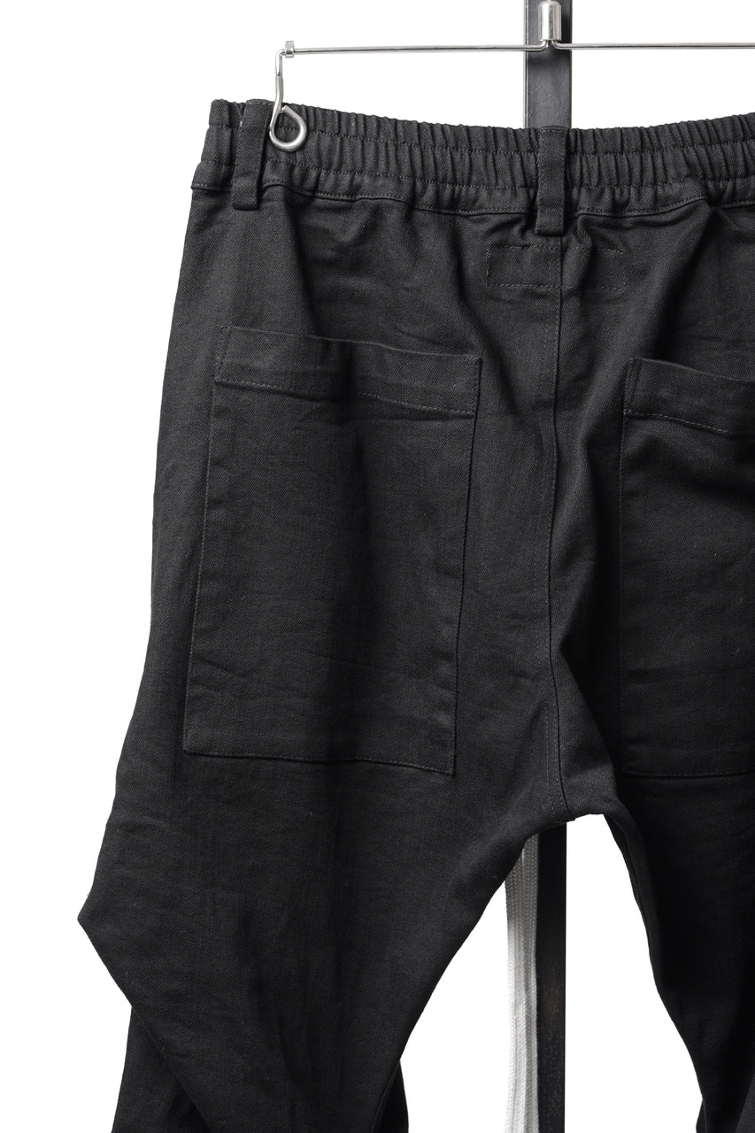 画像をギャラリービューアに読み込む, A.F ARTEFACT TUCK SLIM BAGGY PANTS / HI-STRETCH DENIM (BLACK)
