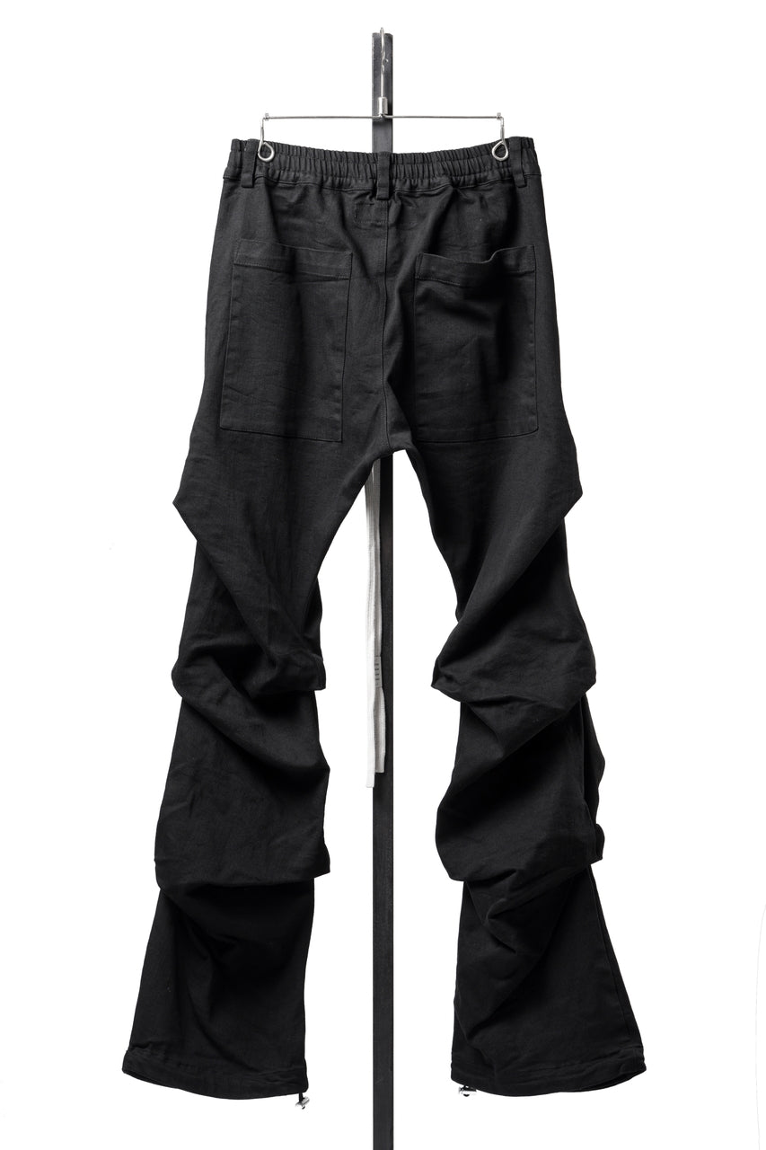 画像をギャラリービューアに読み込む, A.F ARTEFACT TUCK SLIM BAGGY PANTS / HI-STRETCH DENIM (BLACK)