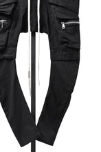 画像をギャラリービューアに読み込む, A.F ARTEFACT CARGO SAROUEL SKINNY PANTS / HI-STRETCH DENIM (BLACK)