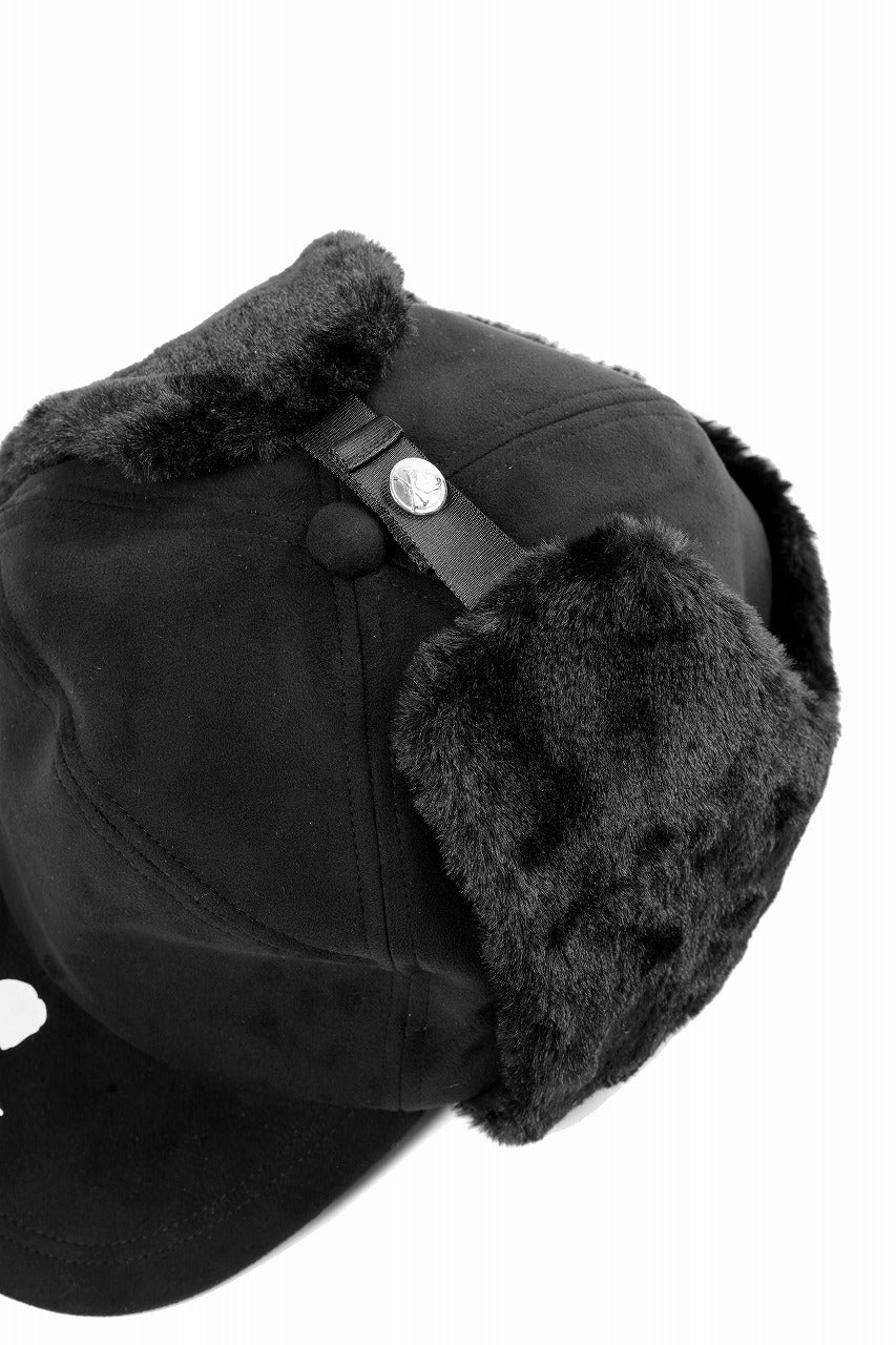 Load image into Gallery viewer, mastermind JAPAN FAUX FUR FLYING CAP (BLACK)