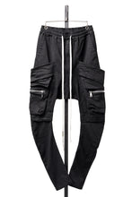 画像をギャラリービューアに読み込む, A.F ARTEFACT CARGO SAROUEL SKINNY PANTS / HI-STRETCH DENIM (BLACK)