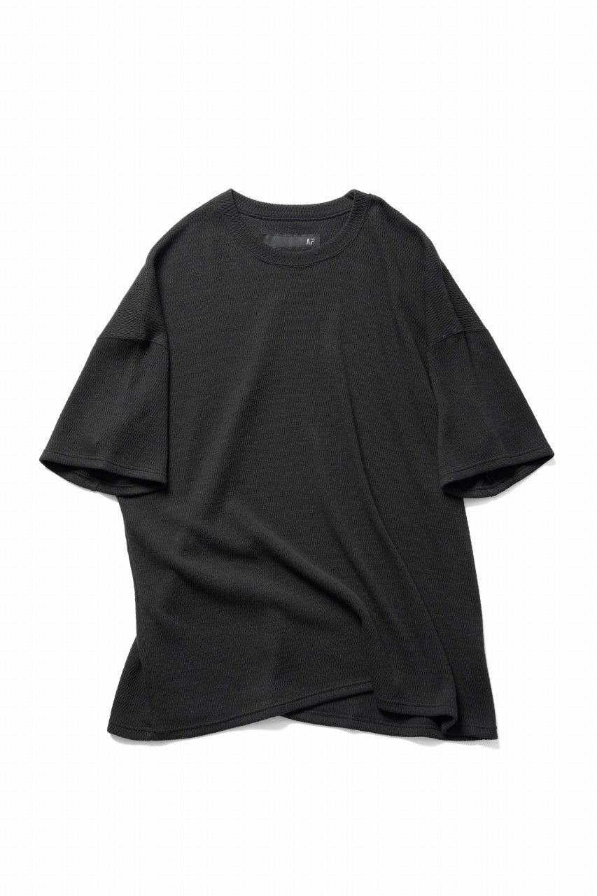 国内買付 A.F ARTEFACT OVER SIZE FIT ワッフル ニット Tシャツ A.F ARTEFACT OVER SIZE FIT TOP / HONEY COMB WAFFLE KNIT