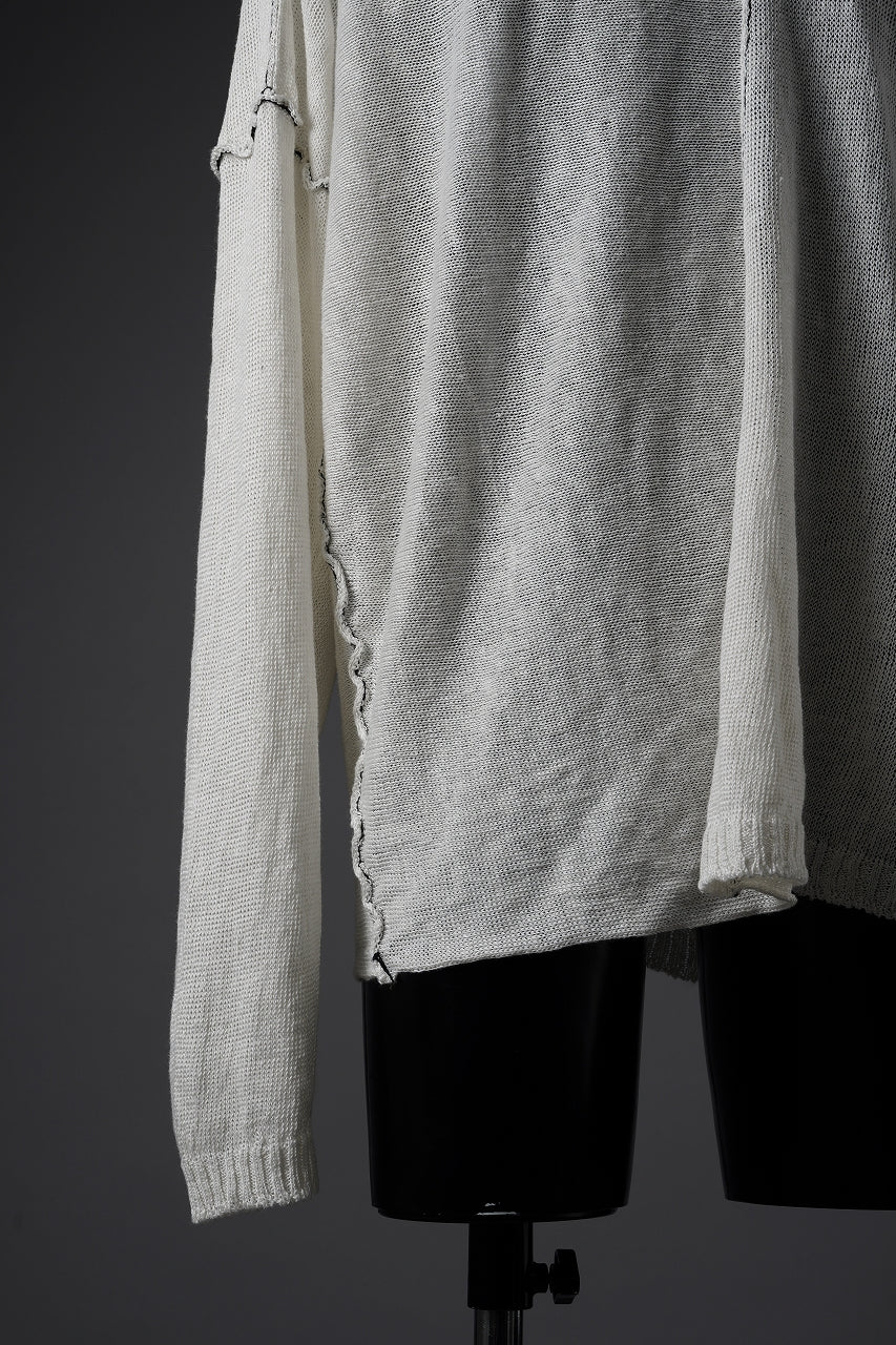 Load image into Gallery viewer, ISABEL BENENATO Linen Crew-Neck Sweater (WHITE)