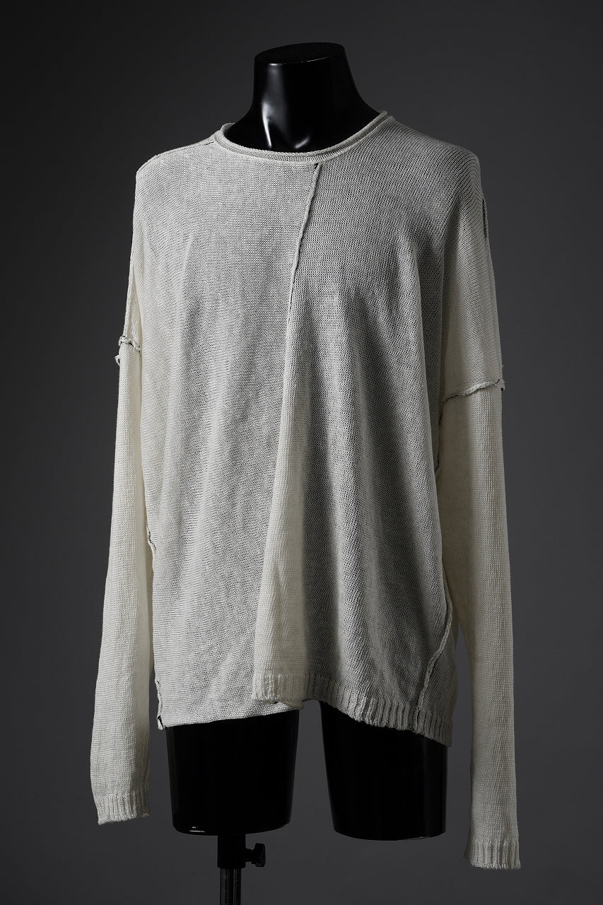 Load image into Gallery viewer, ISABEL BENENATO Linen Crew-Neck Sweater (WHITE)