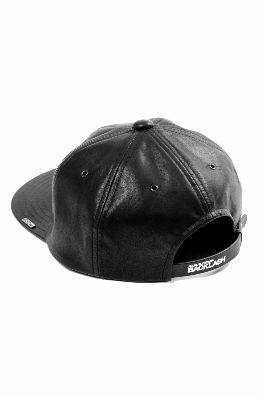 ISAMU KATAYAMA BACKLASH FLAT VISOR CAP / MONOCHROME LUXURY STEER (BLACK)