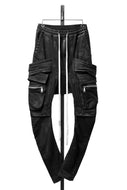 A.F ARTEFACT COATING CARGO SAROUEL SKINNY PANTS / HI-STRETCH DENIM (BLACK)