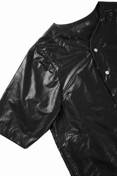画像をギャラリービューアに読み込む, A.F ARTEFACT NO COLLAR SHIRT / COATING COTTON (BLACK)