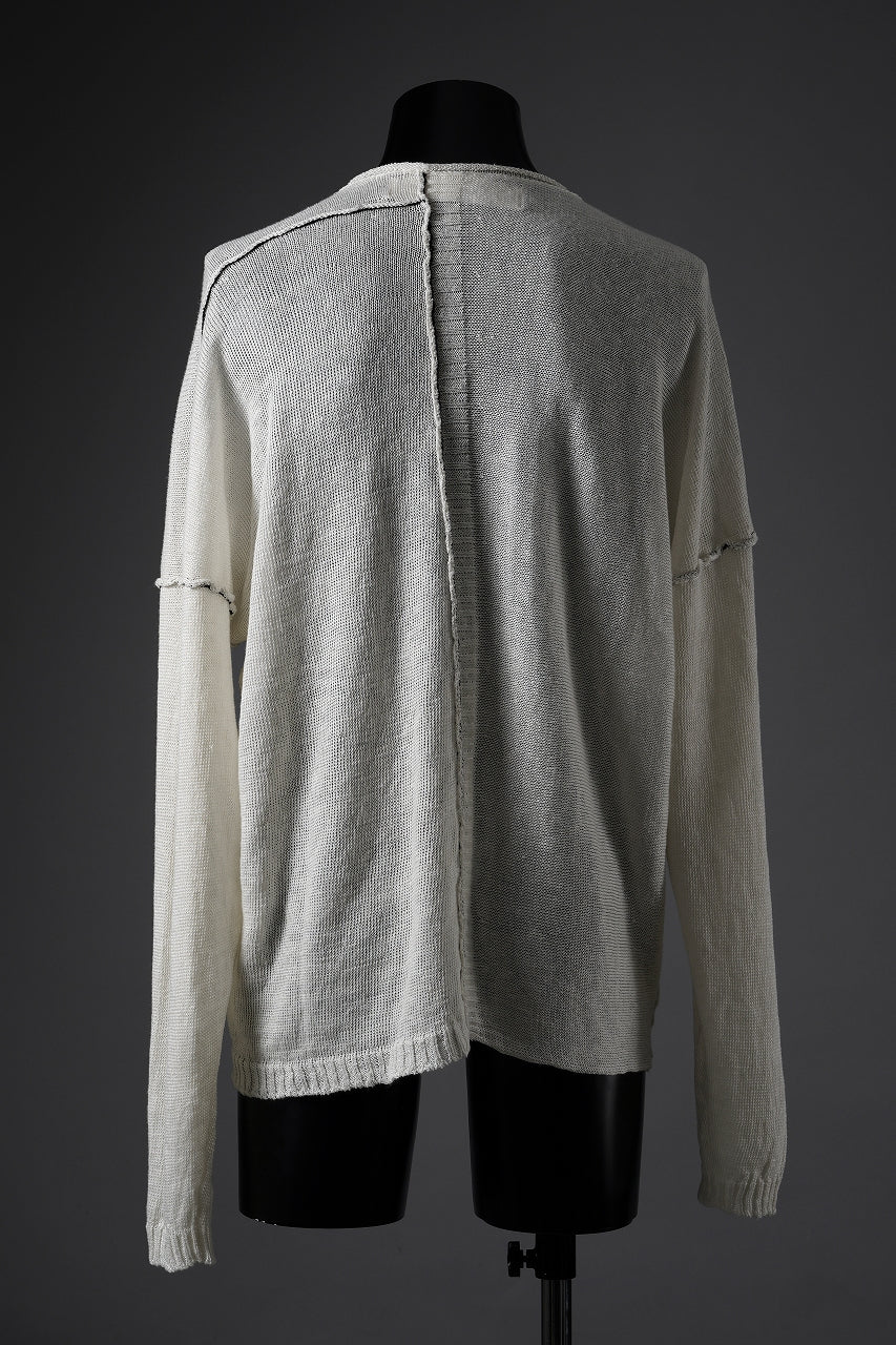 Load image into Gallery viewer, ISABEL BENENATO Linen Crew-Neck Sweater (WHITE)