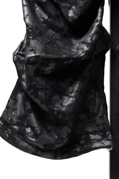 Load image into Gallery viewer, A.F ARTEFACT CARGO TUCK WIDE PANTS / MOTTLED COATED SWEAT (BLACK)