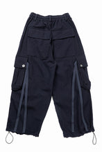 Load image into Gallery viewer, 【SAMPLE SALE】A.F ARTEFACT EXTREME WIDE CARGO PANTS / WOOL SERGE (BLUE)