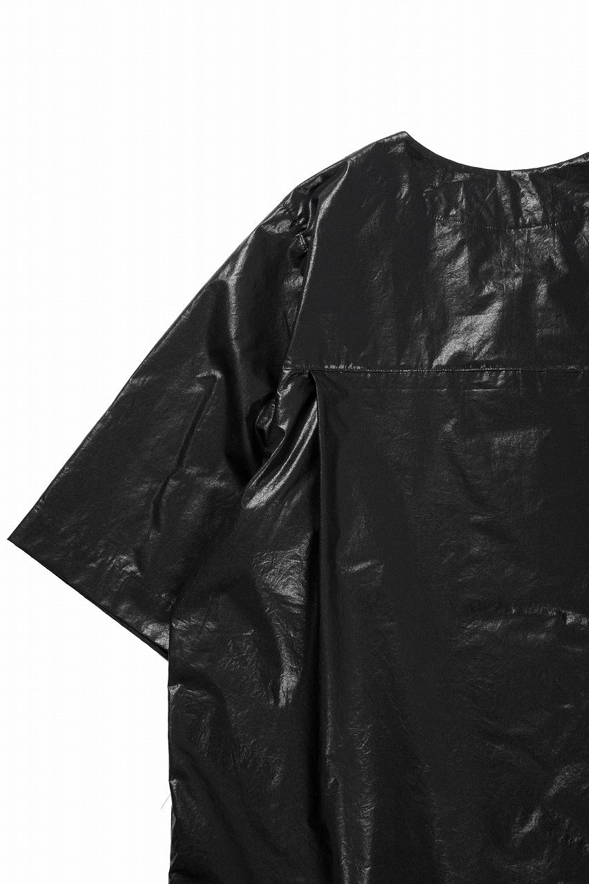 画像をギャラリービューアに読み込む, A.F ARTEFACT NO COLLAR SHIRT / COATING COTTON (BLACK)