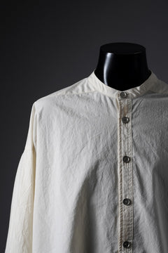 Load image into Gallery viewer, A.F ARTEFACT STAND COLLAR SHIRT / SOFT POPLIN (CREAM)