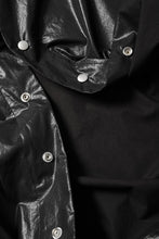画像をギャラリービューアに読み込む, A.F ARTEFACT NO COLLAR SHIRT / COATING COTTON (BLACK)