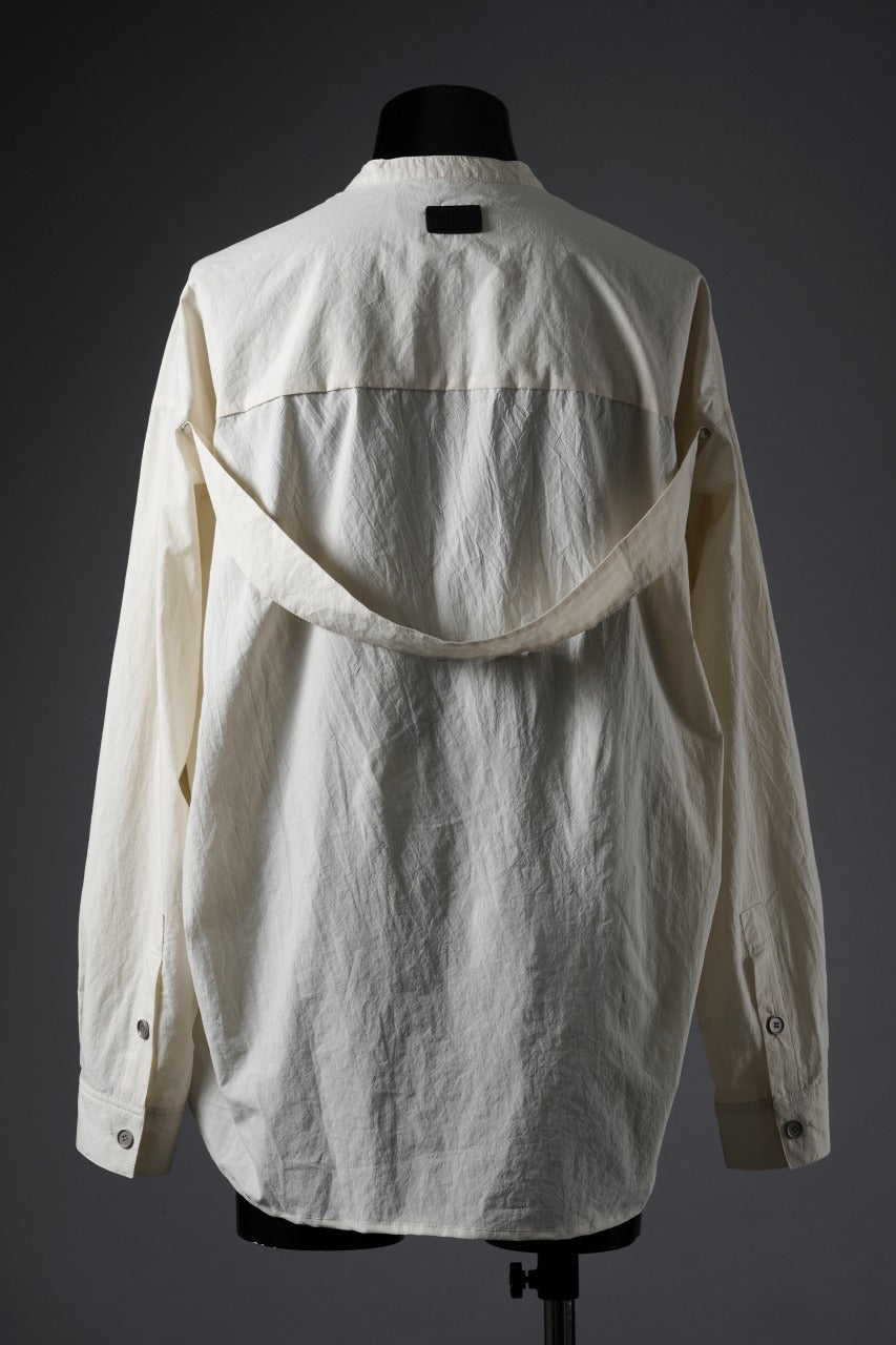 Load image into Gallery viewer, A.F ARTEFACT STAND COLLAR SHIRT / SOFT POPLIN (CREAM)