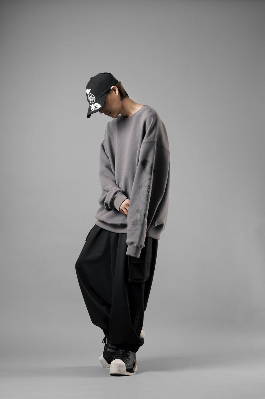 画像をギャラリービューアに読み込む, Y-3 Yohji Yamamoto GRAPHIC CREW SWEAT (GREY)